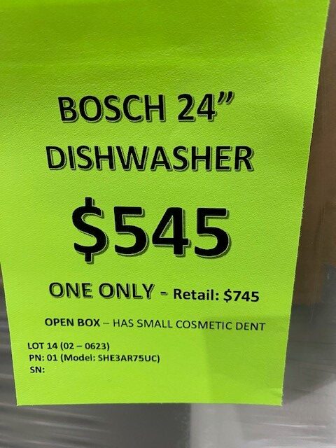 Bosch Ascenta stainless steel built-in dishwasher