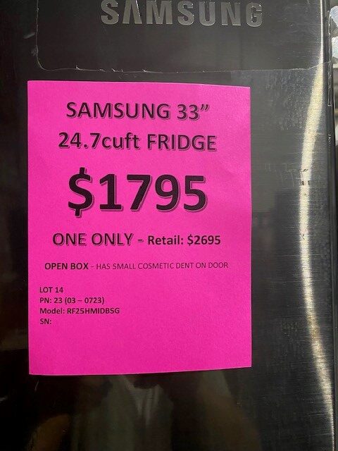 Samsung 25 cu. ft. Large Capacity 4-Door French Door Refrigerator