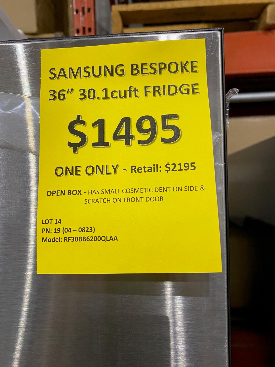 BESPOKE French Door Refrigerator with AutoFill Water Pitcher Wayman Services Liquidation Centre