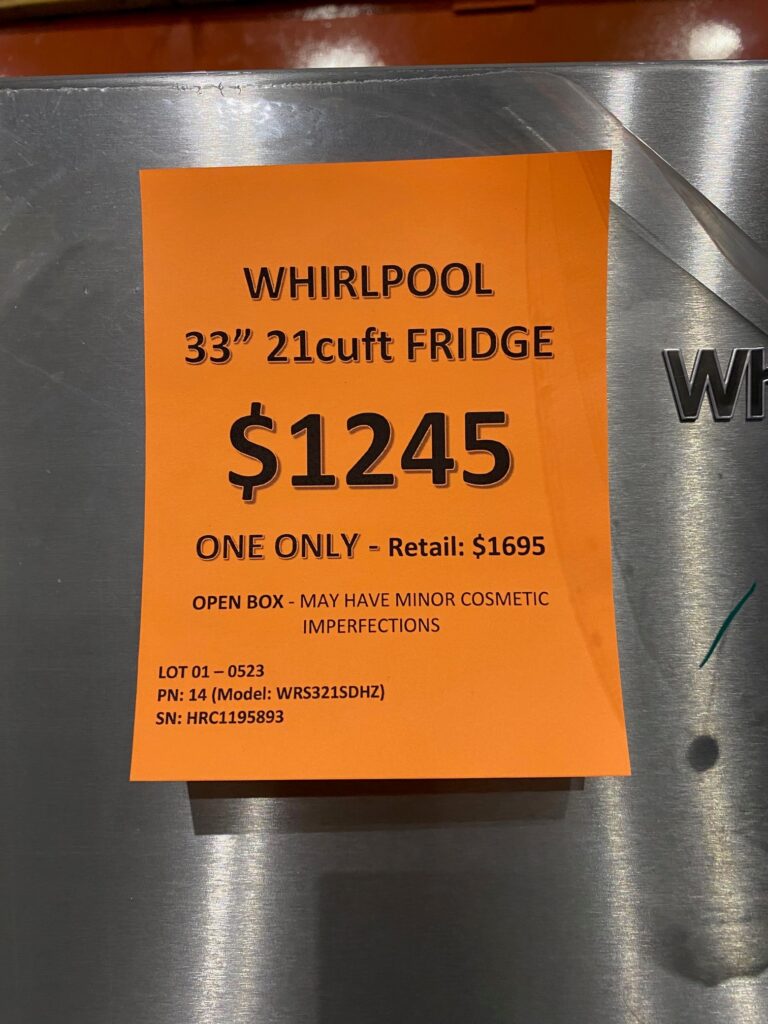 Whirlpool 33inch Wide SidebySide Refrigerator 21 cu. ft. Wayman