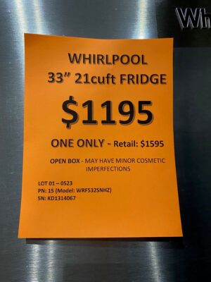 FRIDGE I TAG $1195.00