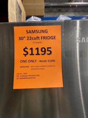 FRIDGE J TAG $1195.00
