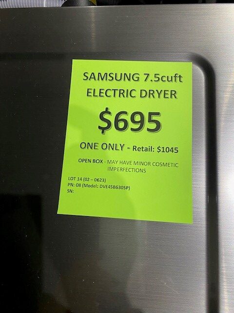 Samsung 7.5cuft Dryer