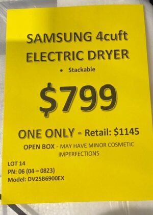 samsung dryer tag 799.00