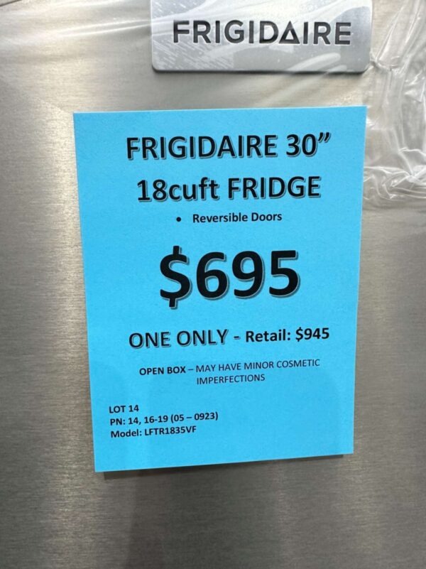 #14 - Frgidare Fridge - LFTR1835VF - Price