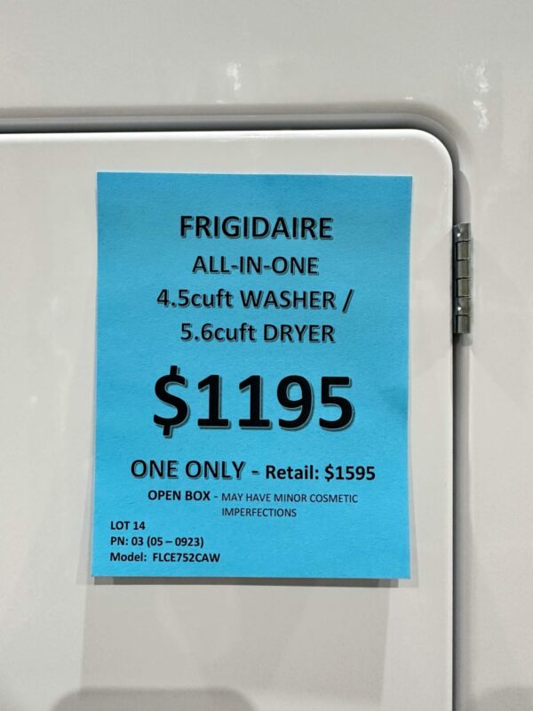 #3 - Frigidaire Washer-Dryer FLCE752CAW - Price (1)
