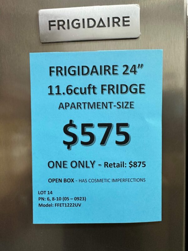#6 - Frigidare Fridge - FFET1222UV