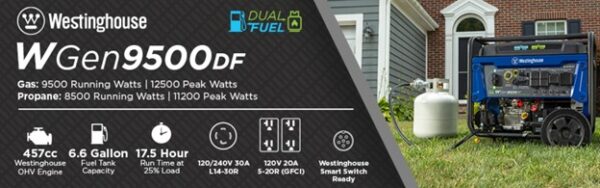 Westinghouse Portable Generator WGen9500DF