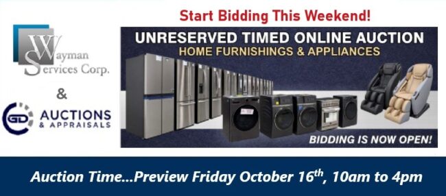 Bid on Home Furnishings, Appliances & MORE!